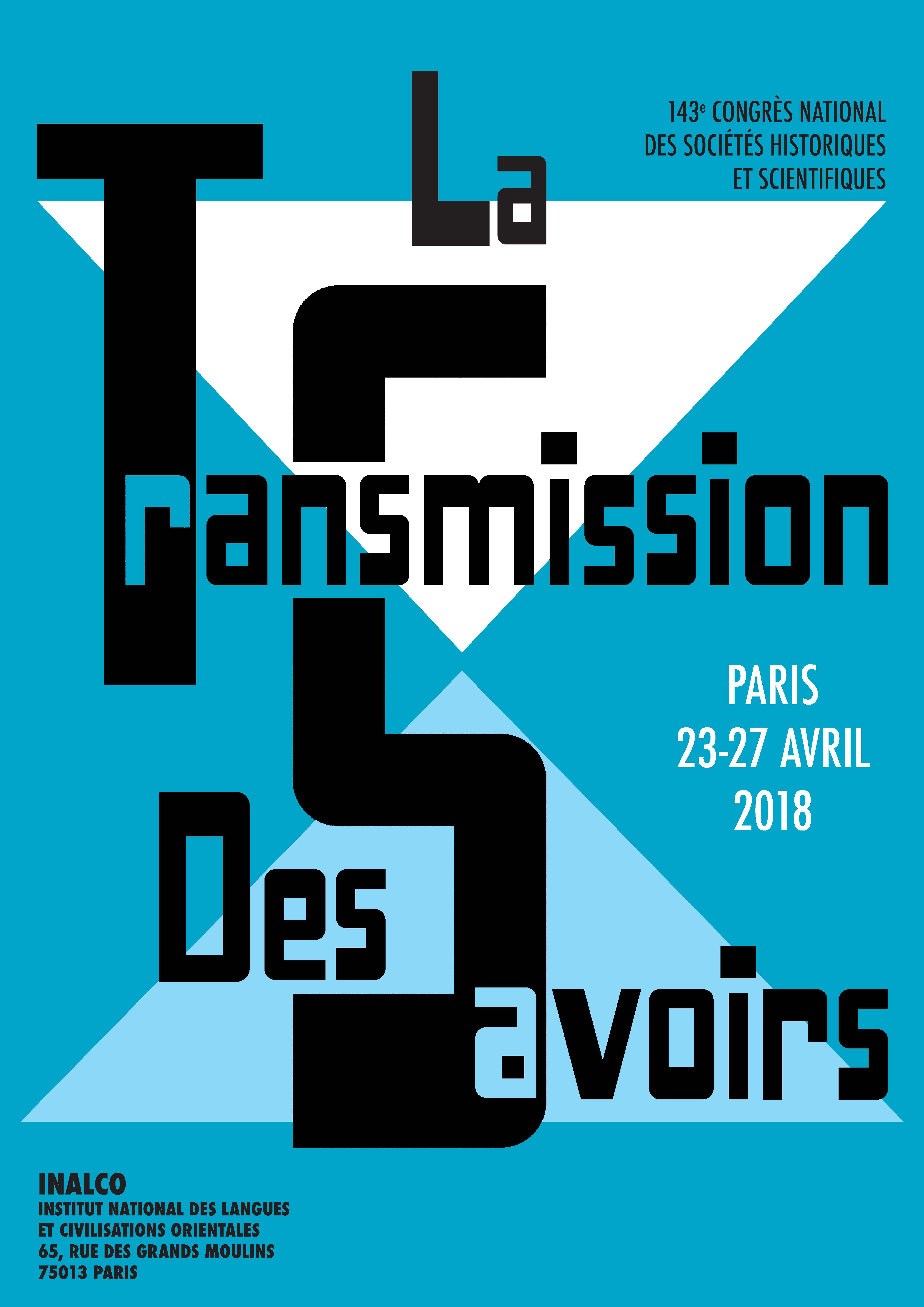 Affiche du congrès sur « La transmission des savoirs »