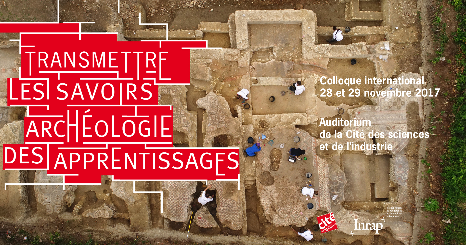 Affiche du colloque « Transmettre les savoirs : archéologie des apprentissages »