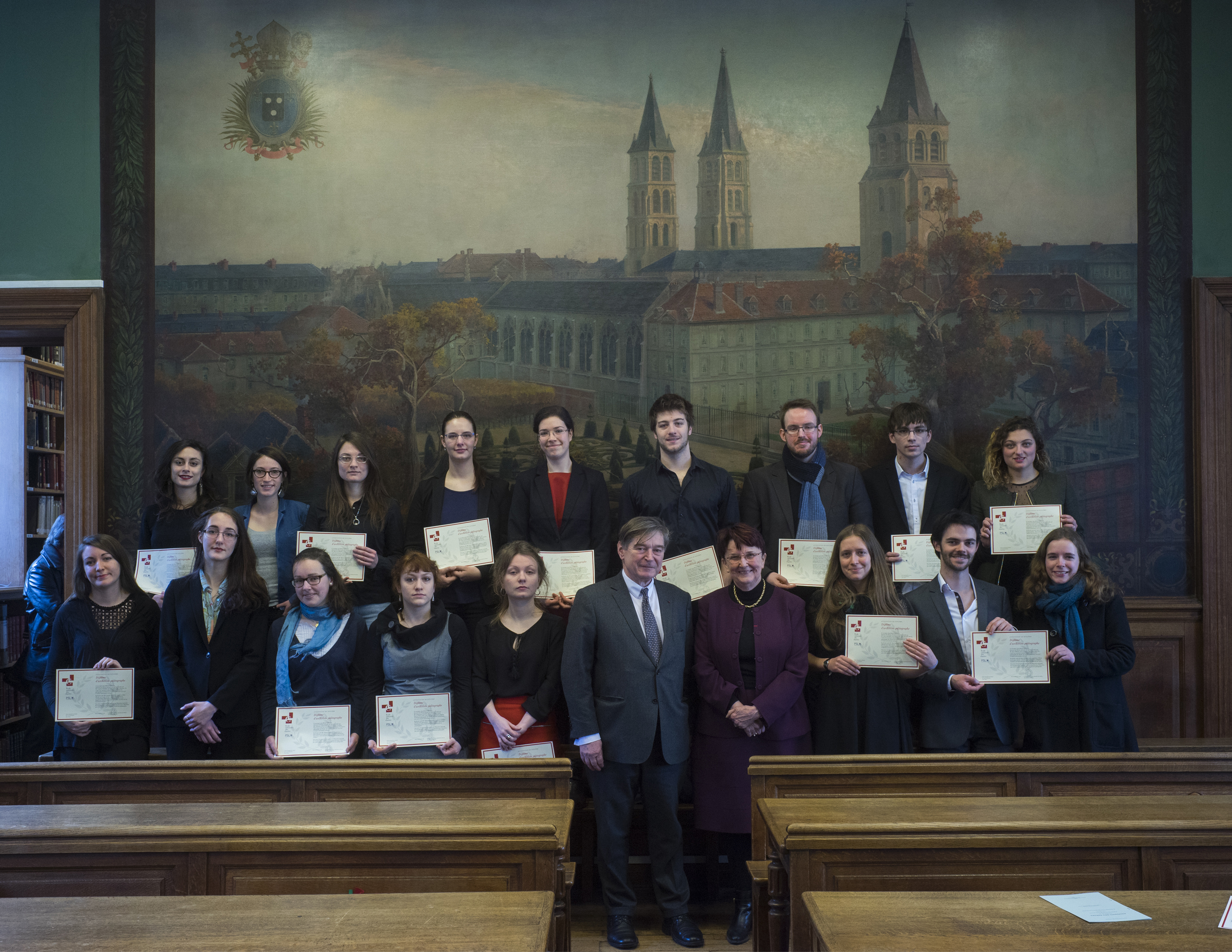 Cérémonie de remise des diplômes 2016 d'archiviste paléographe 