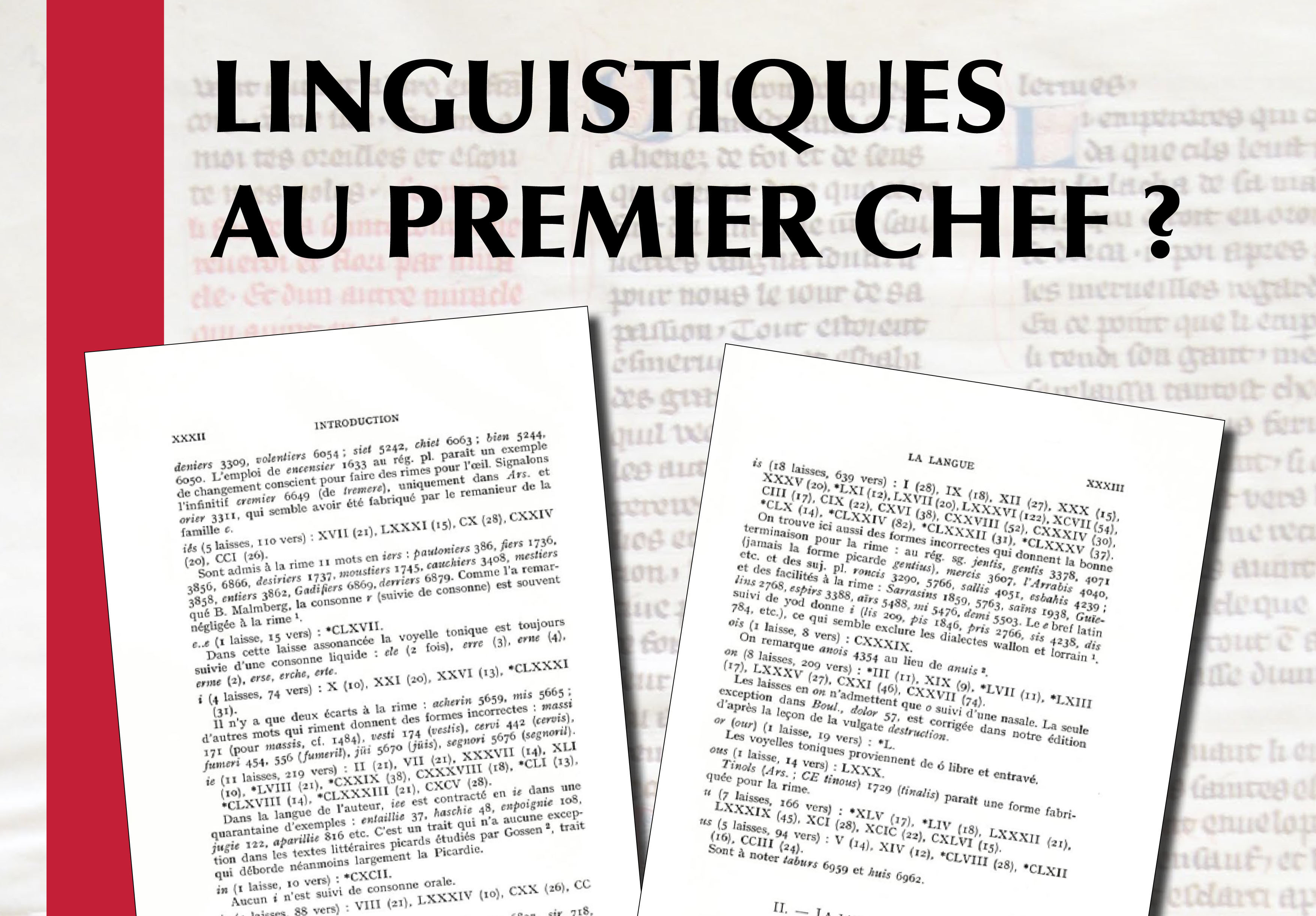 Linguistiques au premier chef