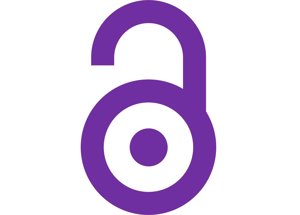 Un des logos du libre accès, d'origine de PLoS (coloré en violet)