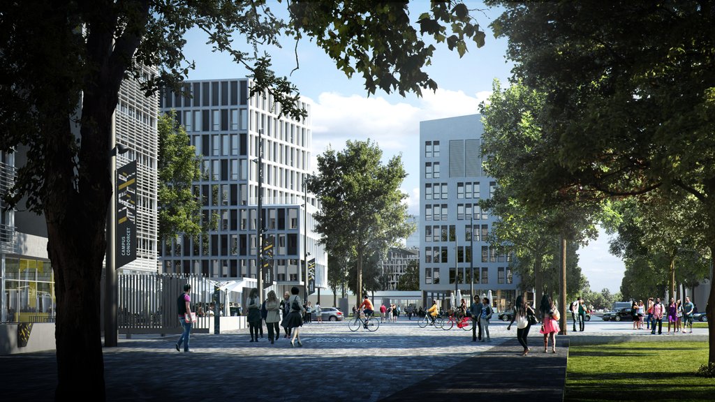 Nouveau quartier du campus Condorcet à Aubervilliers