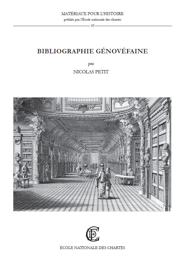 Couverture de l'ouvrage Bibliographie génovéfaine