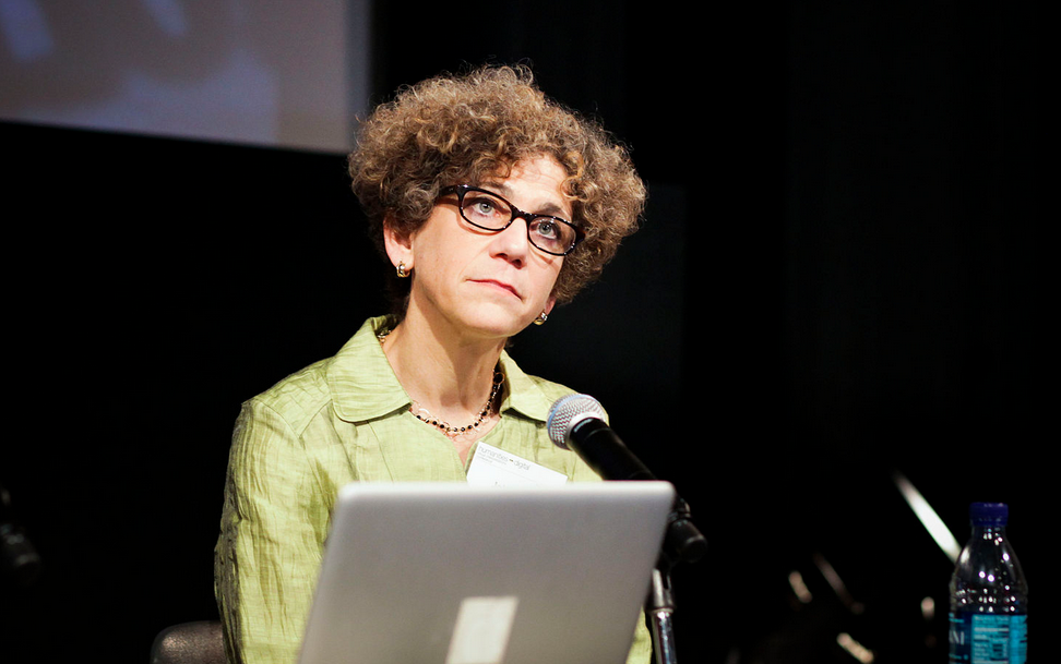 Johanna Drucker lors de la conference HyperStudio's Visual Interpretations 