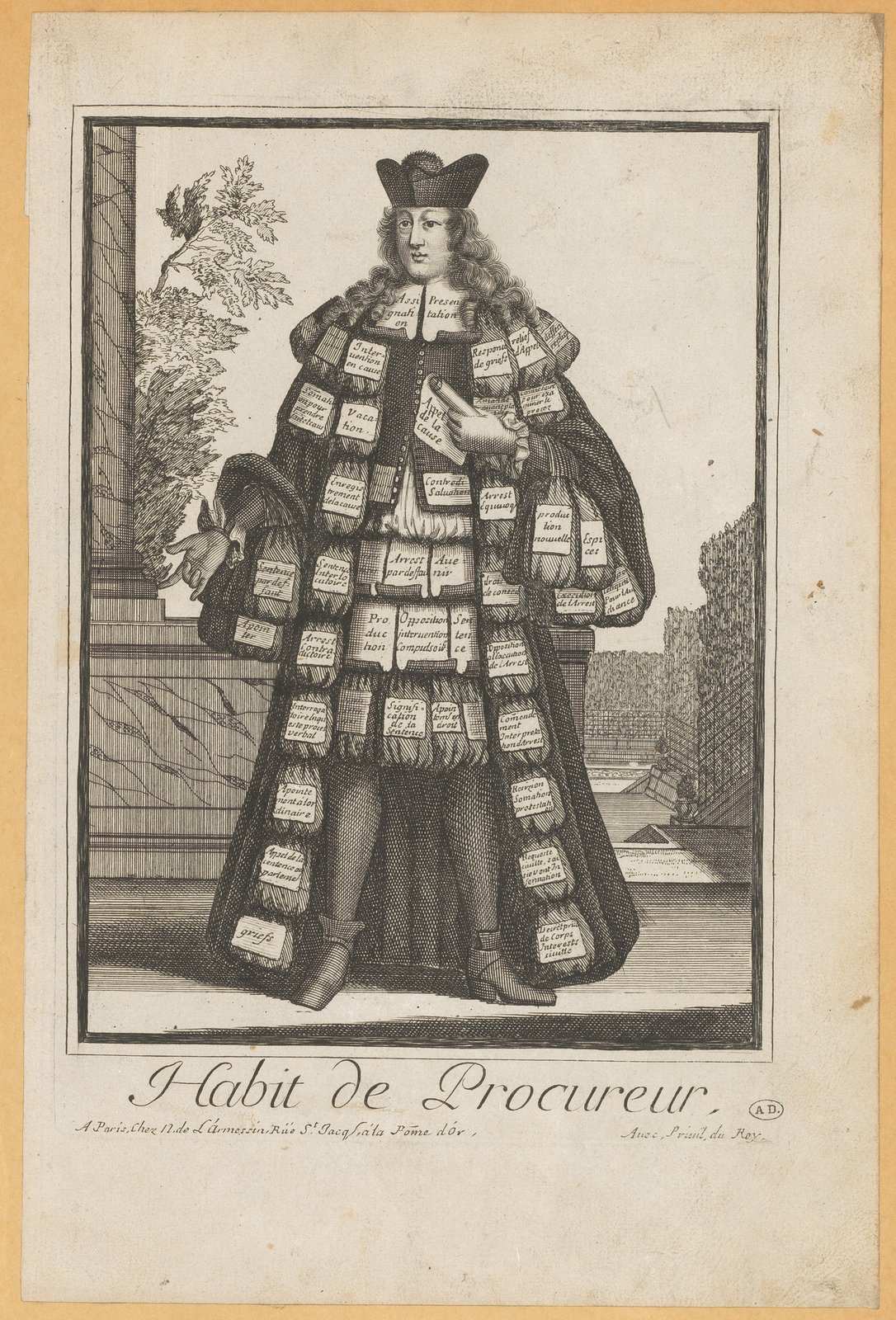 Nicolas de Larmessin, "Habit de procureur", gravure