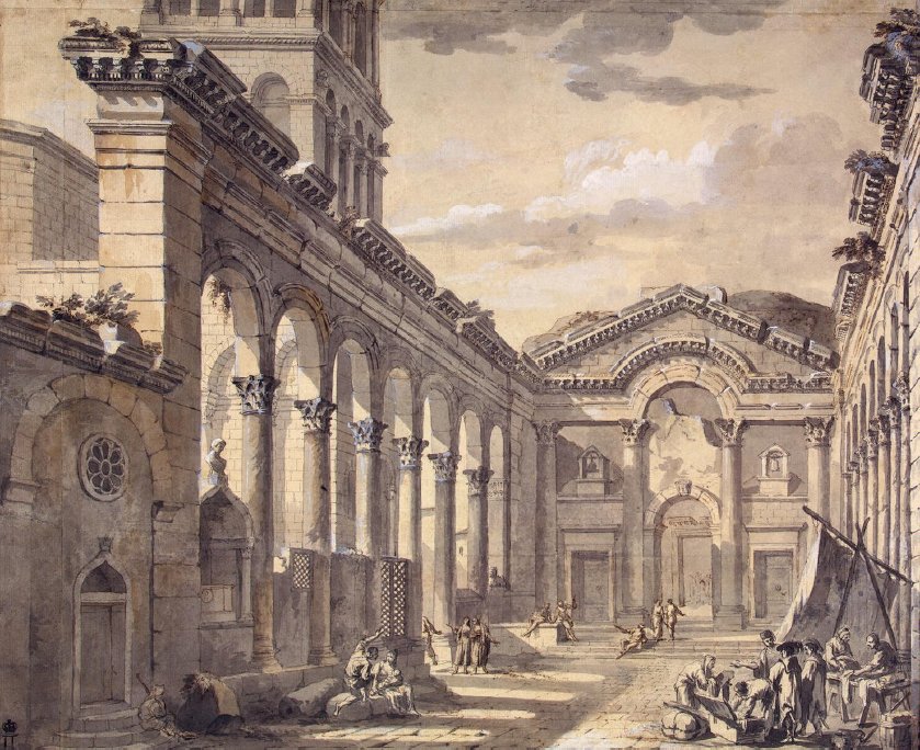 Palais de Dioclétien à Split. Charles-Louis Clérisseau, 1757