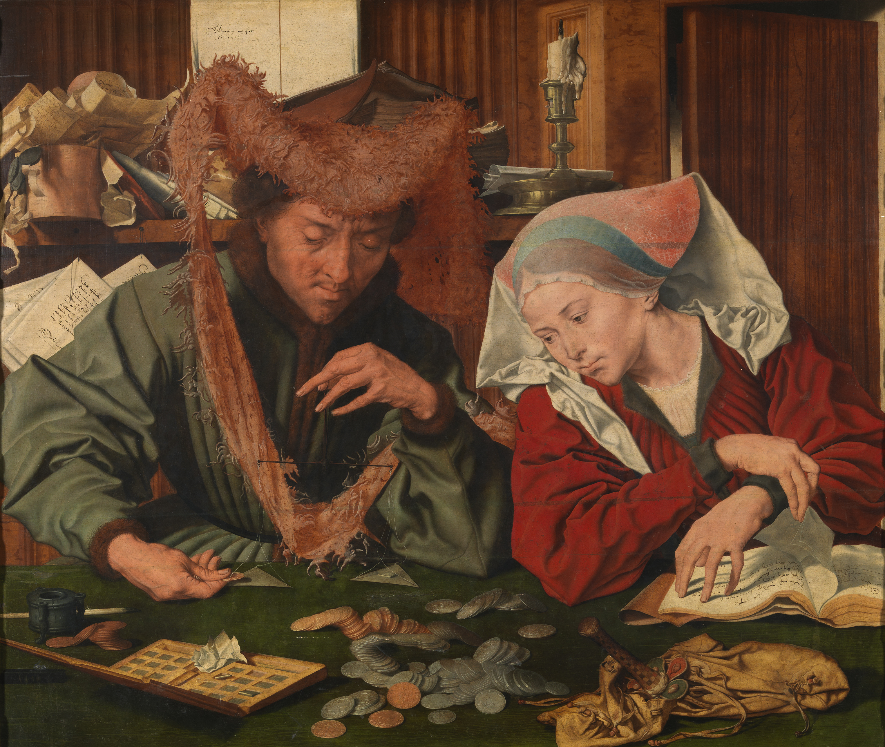 Der Geldwechsler und seine Frau, Marinus van Reymerswaele (1539), Museo del Prado, Madrid