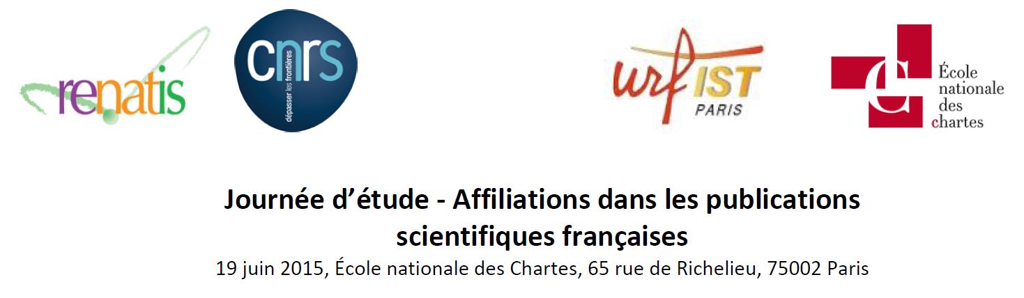 journée d'étude - Affiliations dans les publications scientifiques françaises