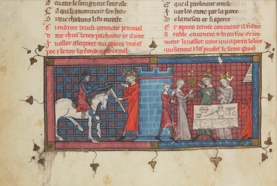 Image décorative : Chrétien de Troyes, Gaucher de Dourdan, Mennessier et Gerbert de Montreuil, Roman de Perceval le Gallois et continuations © BnF Mandragore