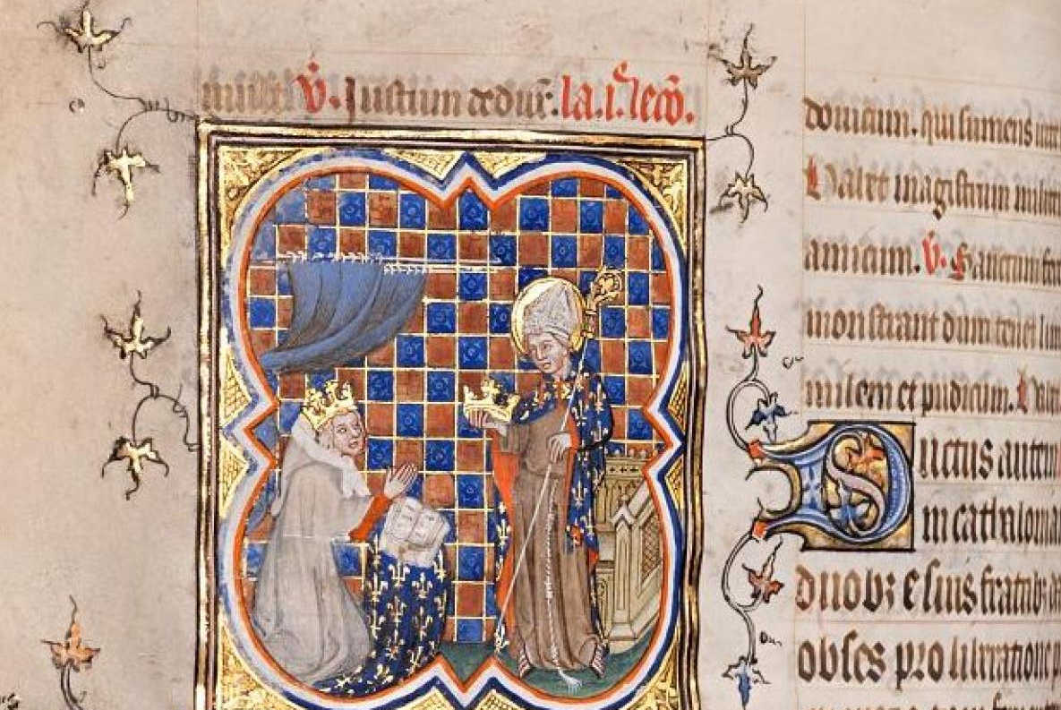 Image décorative : F. 304r. Sanctoral, fête de saint Louis de Toulouse - © Anthony Voisin / Photo Synthèse / BnF